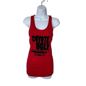 Coyote Ugly Original Oklahoma Vintage 2013 Red Black Tank Long Top Size L